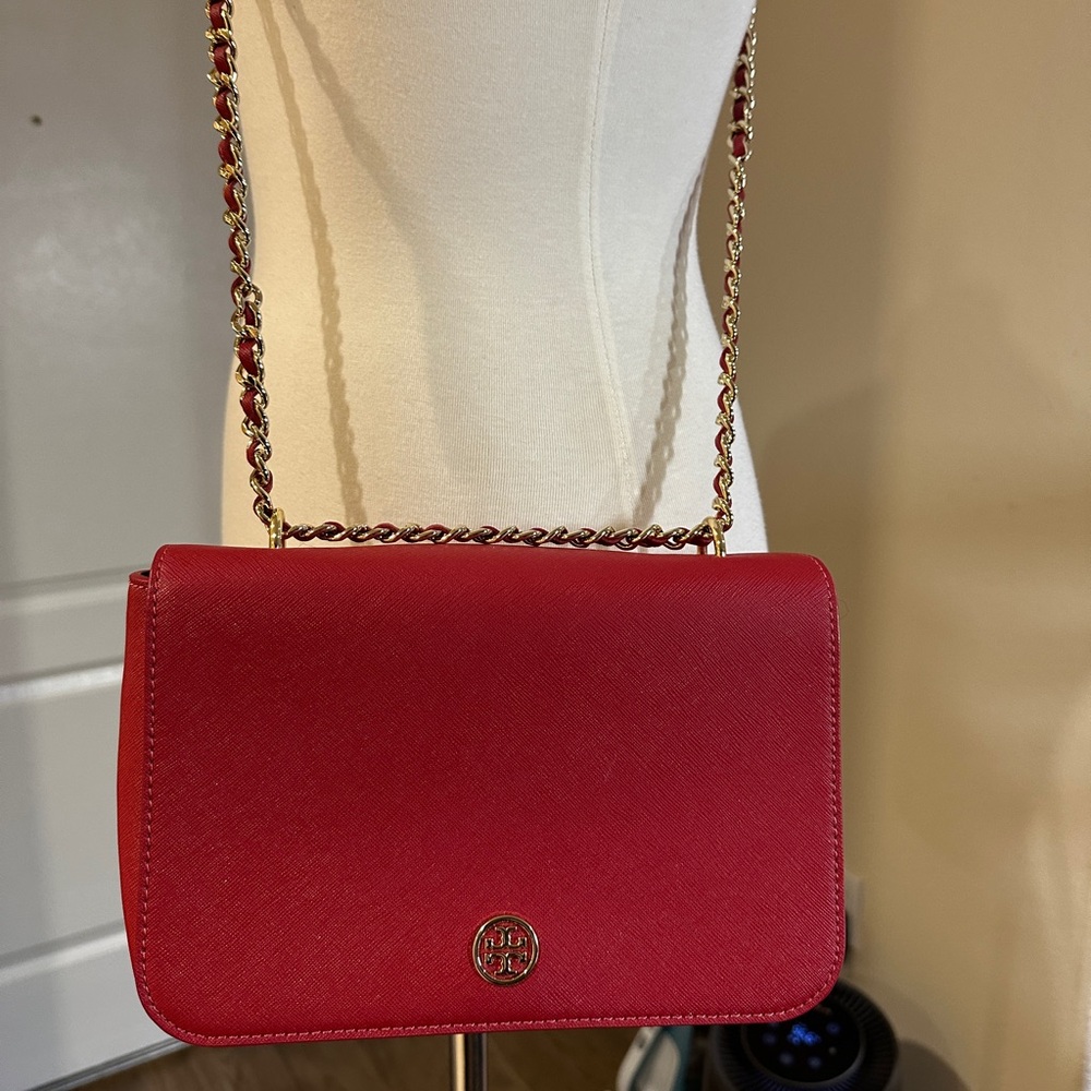 Tory Burch Red Saffiano Bag